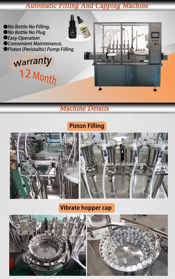 Monoblock փոքր ավտոմատ եթերայուղի լցոնման մեքենա