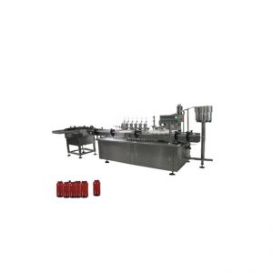 Աչքի կաթիլների փոքր շիշ, եղունգների լաքի լցոնման մեքենա և ծածկոց